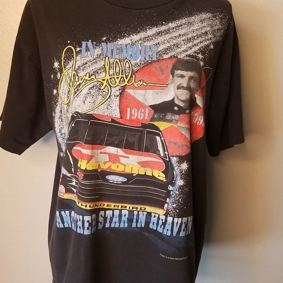 Vintage NASCAR T-shirt "Another Star In Heaven" 1993 Havoline, Davey Allison #2 - Picture 3 of 6